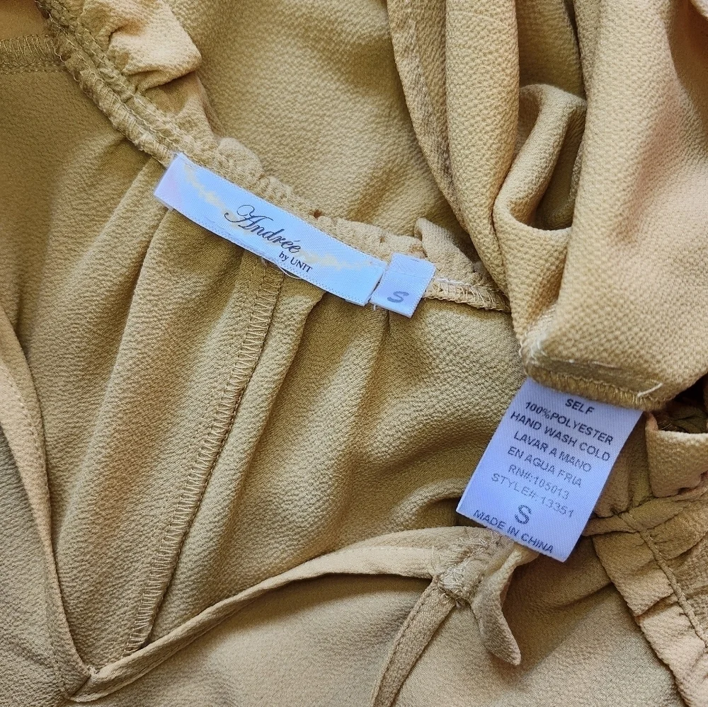 Andree By Unit Mustard Ruffle Shirt - Picture 6 of 6